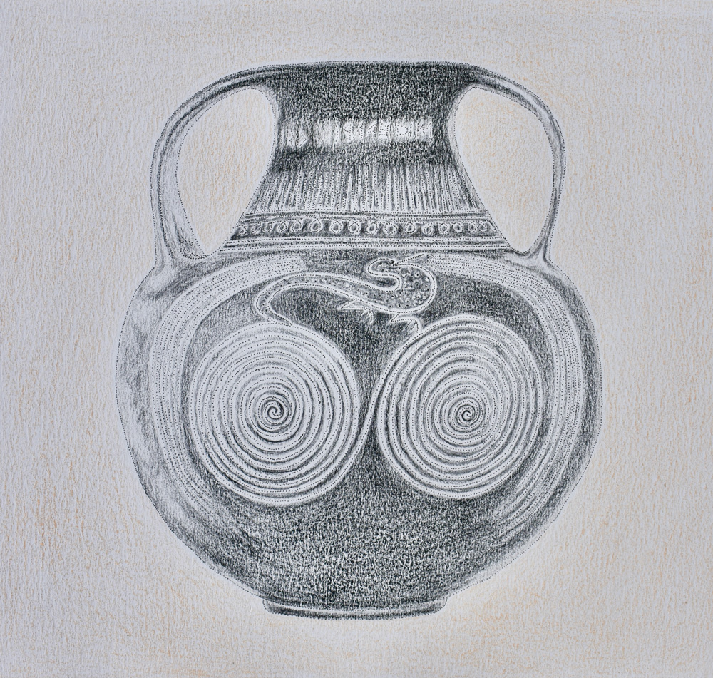 Anfora a spirali , disegno di Anna Maragno