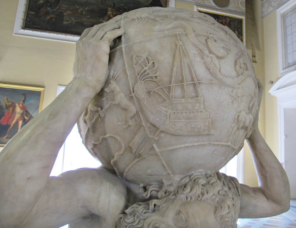 Particolare dell’Atlante Farnese, wikimediacommons